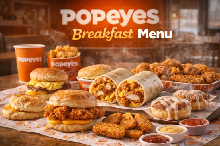 Popeyes breakfast menu