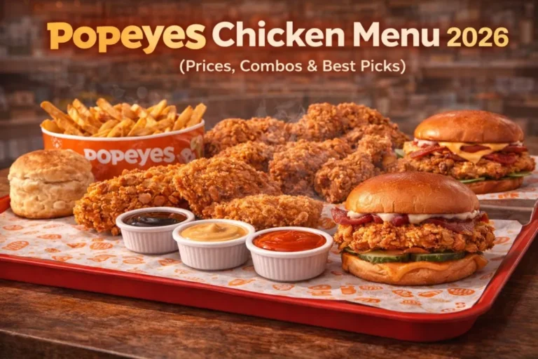 Popeyes chicken menu